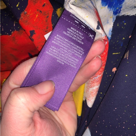 NWT Ralph Lauren Purple Label MAQUIRE Cotton Satin Artist Paint Splatter Skirt 6 - Picture 12 of 13